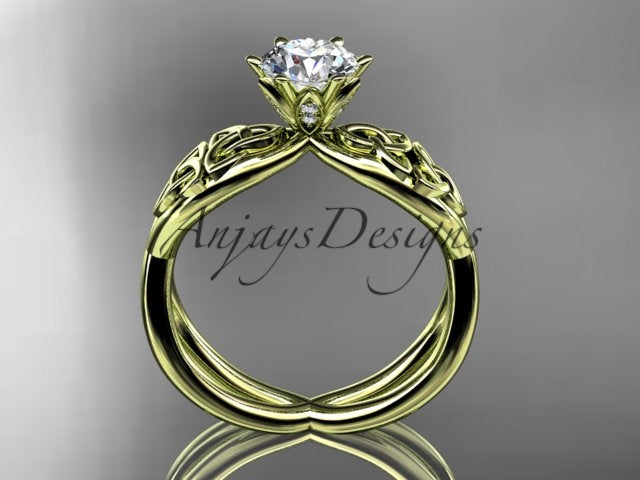 Celtic Diamond Engagement Ring 1 CT Lab Grown Diamond Triquetra Ring