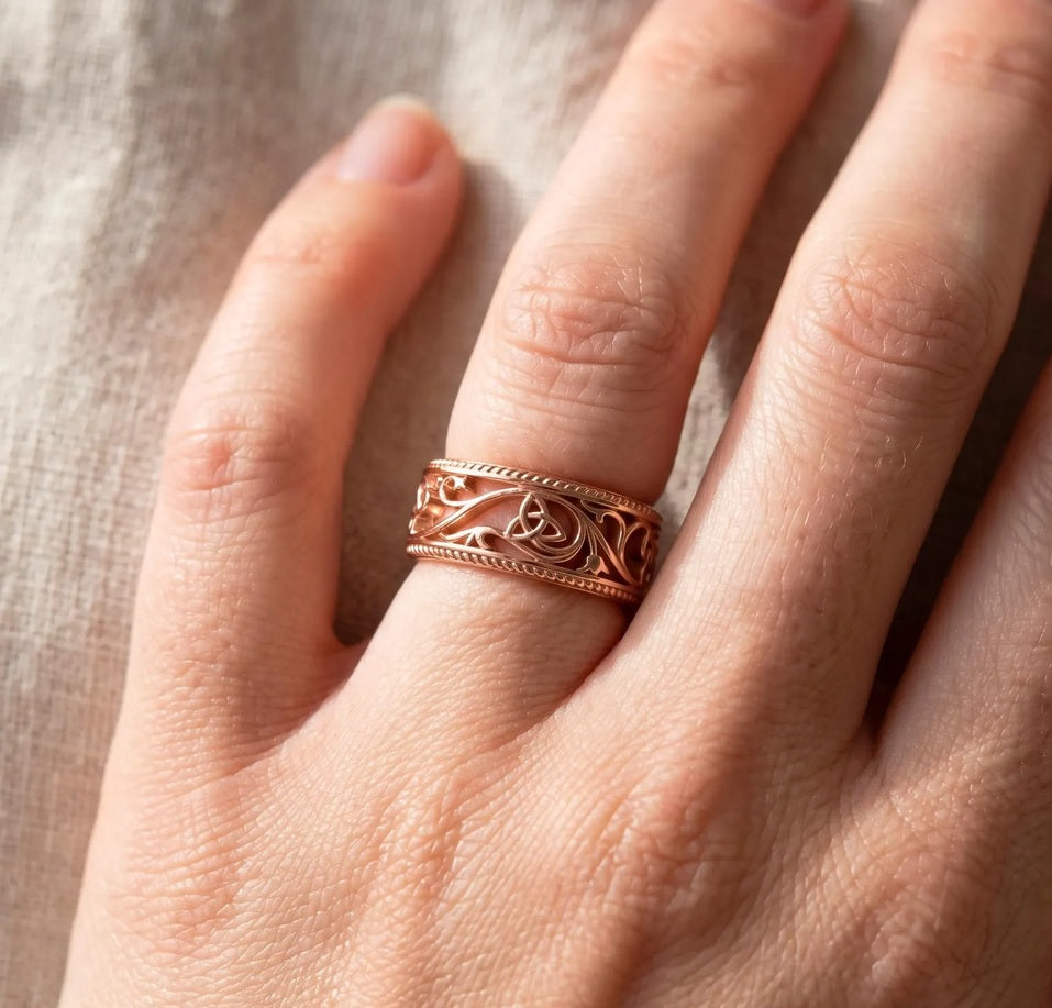 14k rose gold Celtic ring