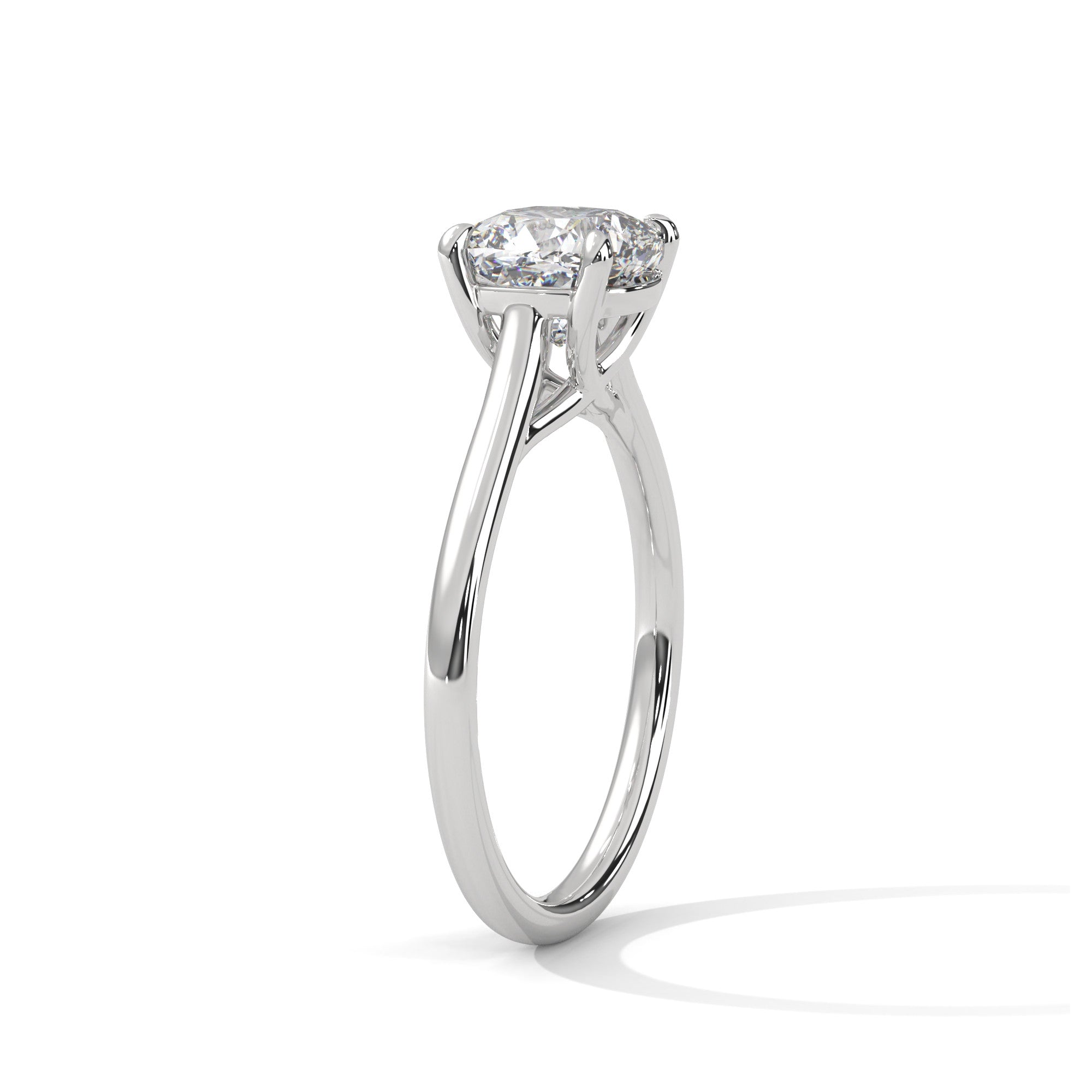 1 Carat Cushion Cut IGI Certified Lab Grown Diamond Solitaire Engagement Ring