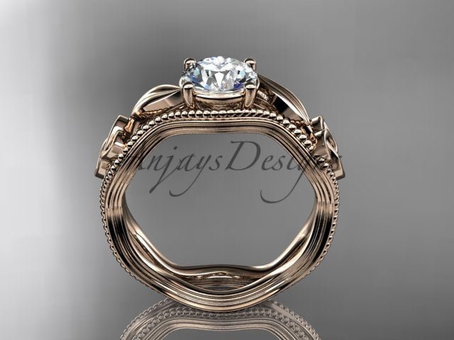 Celtic Engagement Ring Diamond Trinity Knot Ring 1 Carat Lab Grown Engagement Ring - AnjaysDesigns