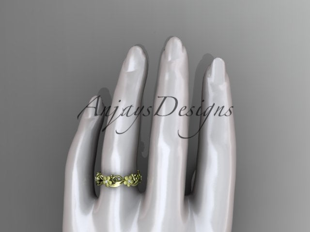 Diamond Flower Ring Nature Inspired Wedding Band Lab Grown Diamond