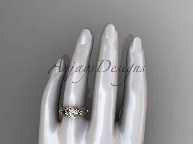 Nature Inspire Diamond Engagement Ring Lab Grown Diamond Flower Ring IGI Certified