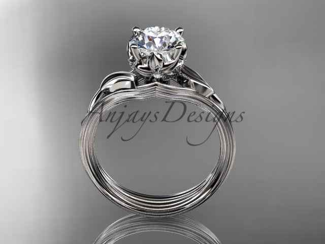 Unique Diamond Flower Engagement Ring 14k Gold 1 Carat Lab Grown Diamond Petal Engagement Ring