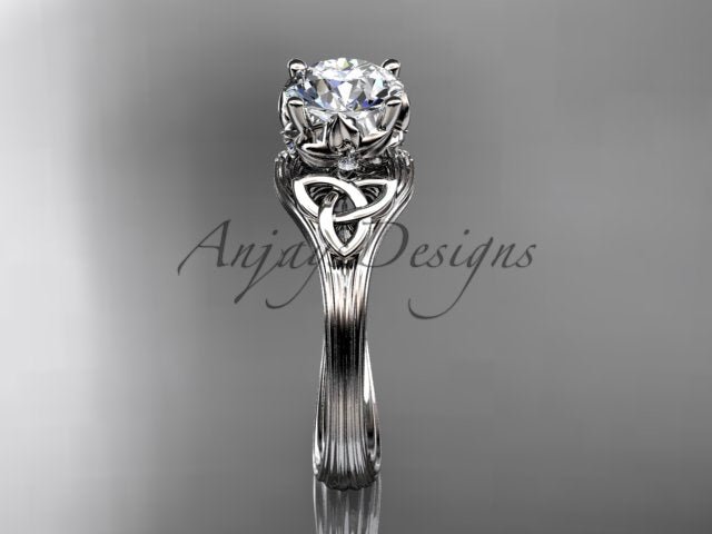 1 CT Lab Grown Diamond Celtic Engagement Ring Handmade Diamond Ring - AnjaysDesigns