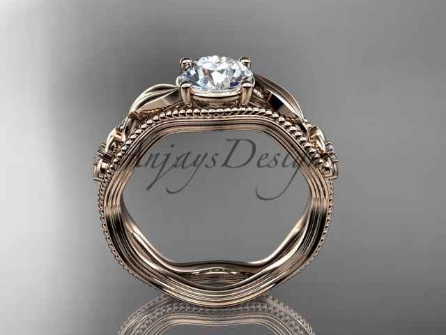Nature Inspire Diamond Engagement Ring Lab Grown Diamond Flower Ring IGI Certified