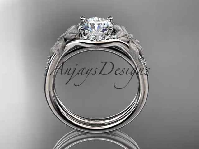 Lily Flower Engagement Ring Set 1 Carat Lab Grown Diamond IGI Certified
