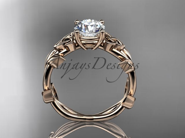 Celtic Knot Engagement Ring 1 CT Lab Grown Diamond Nature Inspired