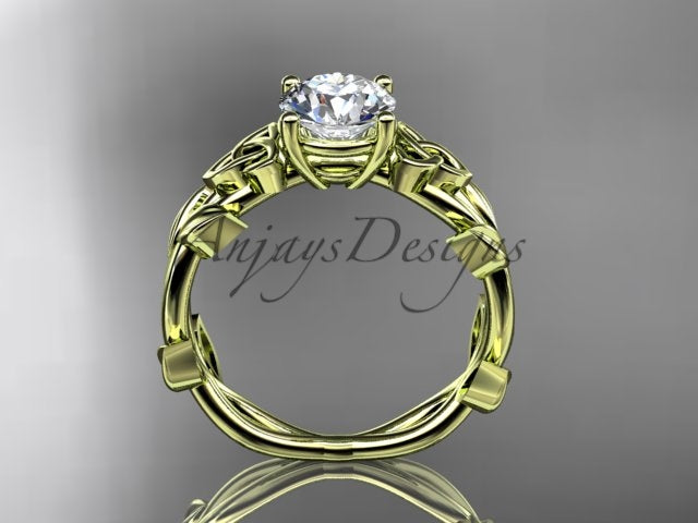 Celtic Knot Engagement Ring 1 CT Lab Grown Diamond Nature Inspired