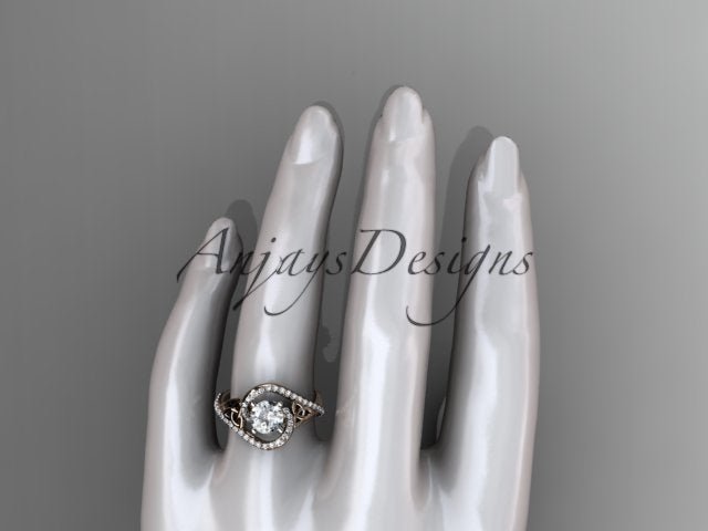 Celtic Engagement Ring Unique 1 Carat Lab Grown Diamond Irish Ring - AnjaysDesigns
