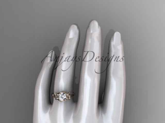 1 CT Lab Grown Diamond Engagement Ring Nature Inspired Ring Dainty