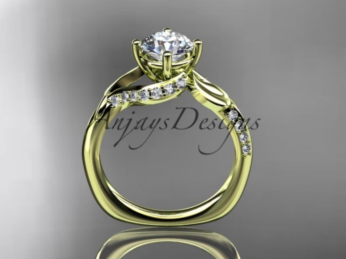 High-contrast photo illustrating sparkle of 22 accent pave diamonds along sweeping band