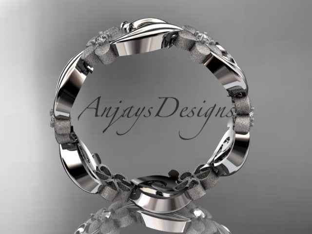 Diamond Flower Ring Nature Inspired Wedding Band Lab Grown Diamond