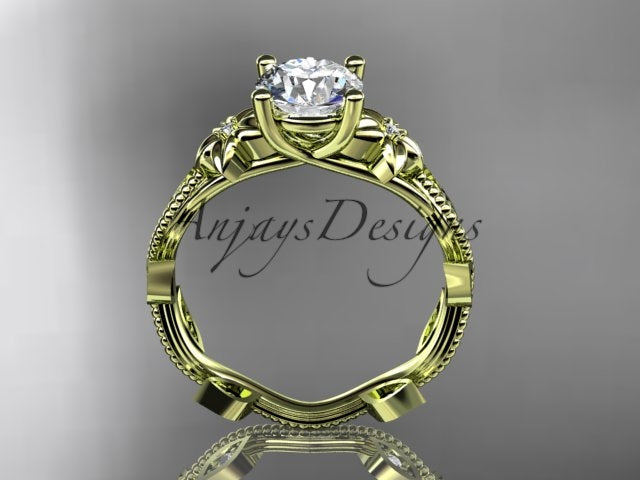1 Carat Diamond Nature Inspired Flower Engagement Ring