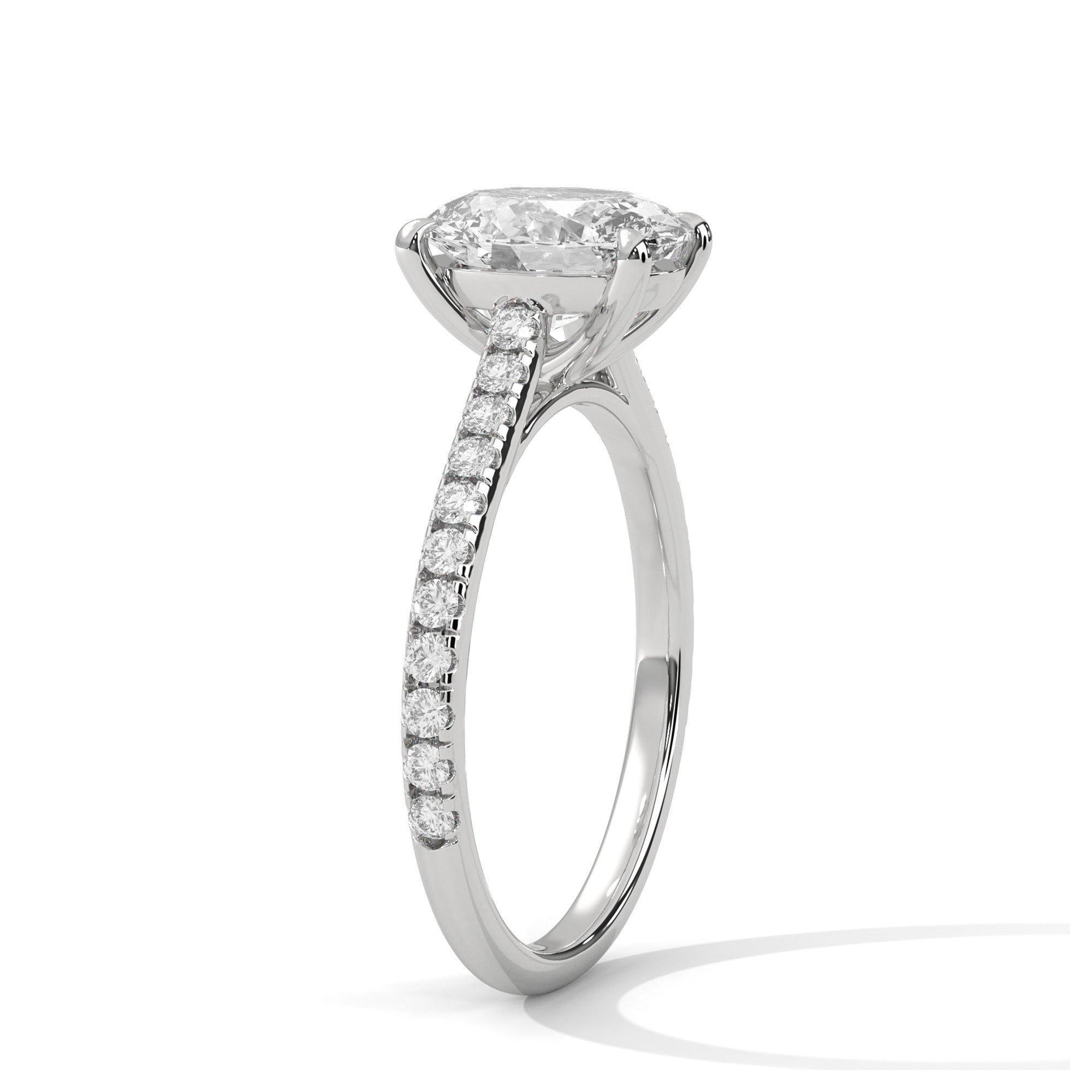 2 Carat Oval Lab Grown Diamond Engagement Ring IGI Certified
