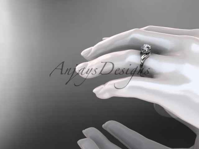 Unique Diamond Flower Engagement Ring 14k Gold 1 Carat Lab Grown Diamond Petal Engagement Ring