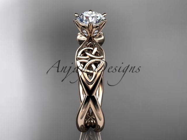 Celtic Diamond Engagement Ring 1 CT Lab Grown Diamond Triquetra Ring