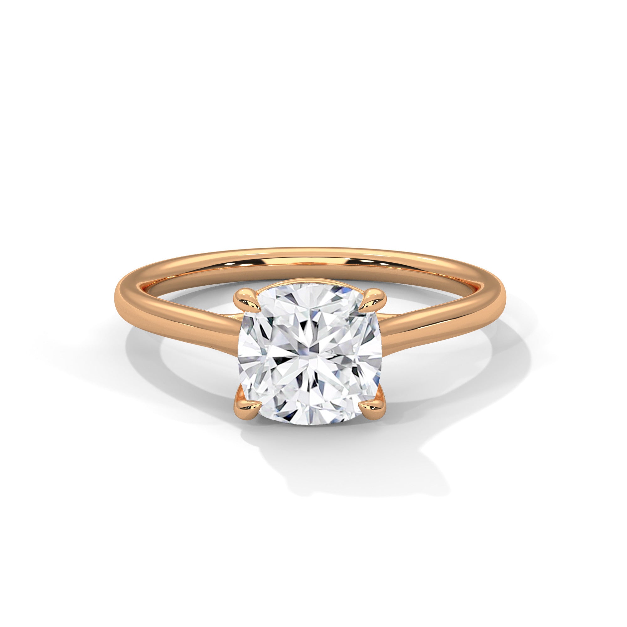 1 Carat Cushion Cut IGI Certified Lab Grown Diamond Solitaire Engagement Ring