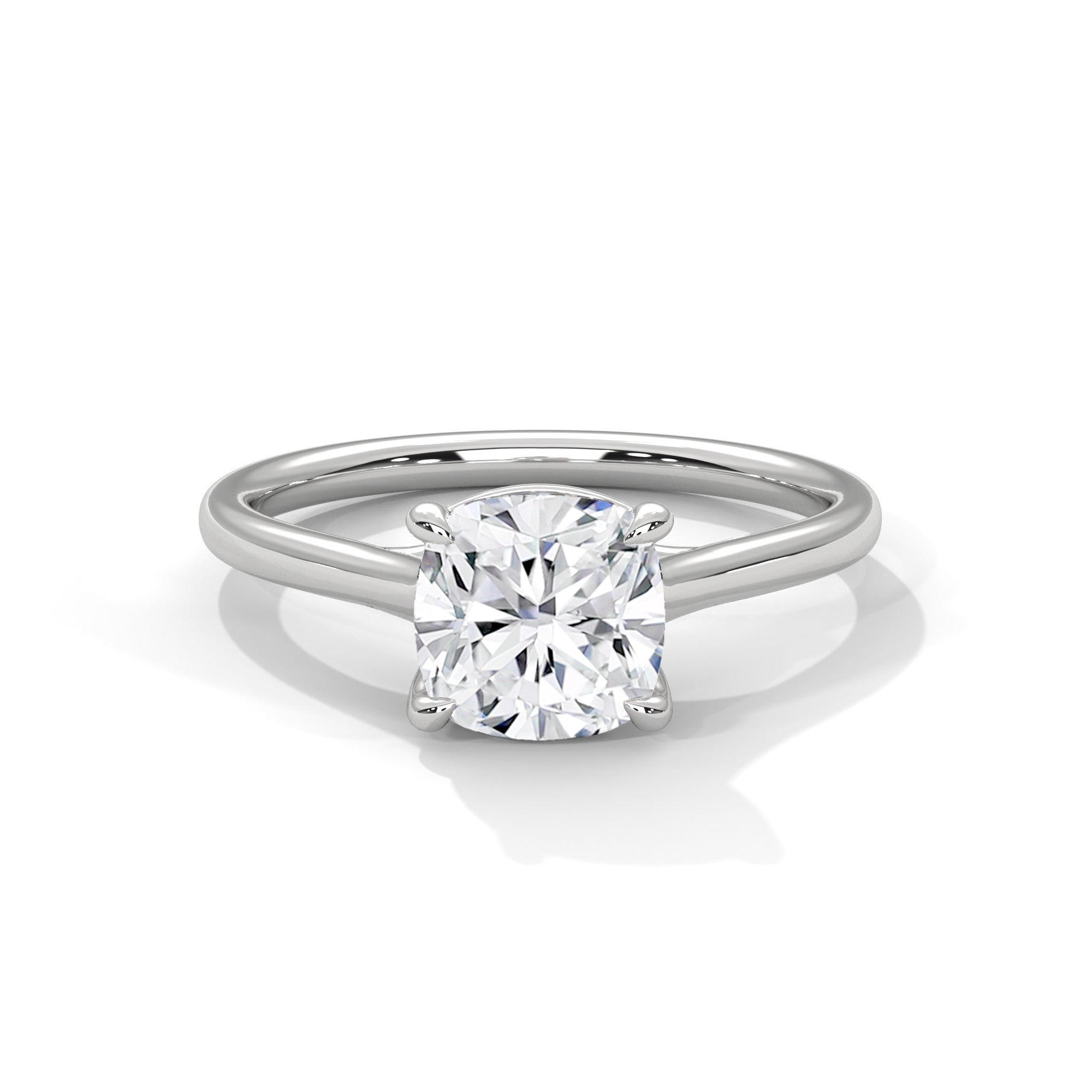 1 Carat Cushion Cut IGI Certified Lab Grown Diamond Solitaire Engagement Ring