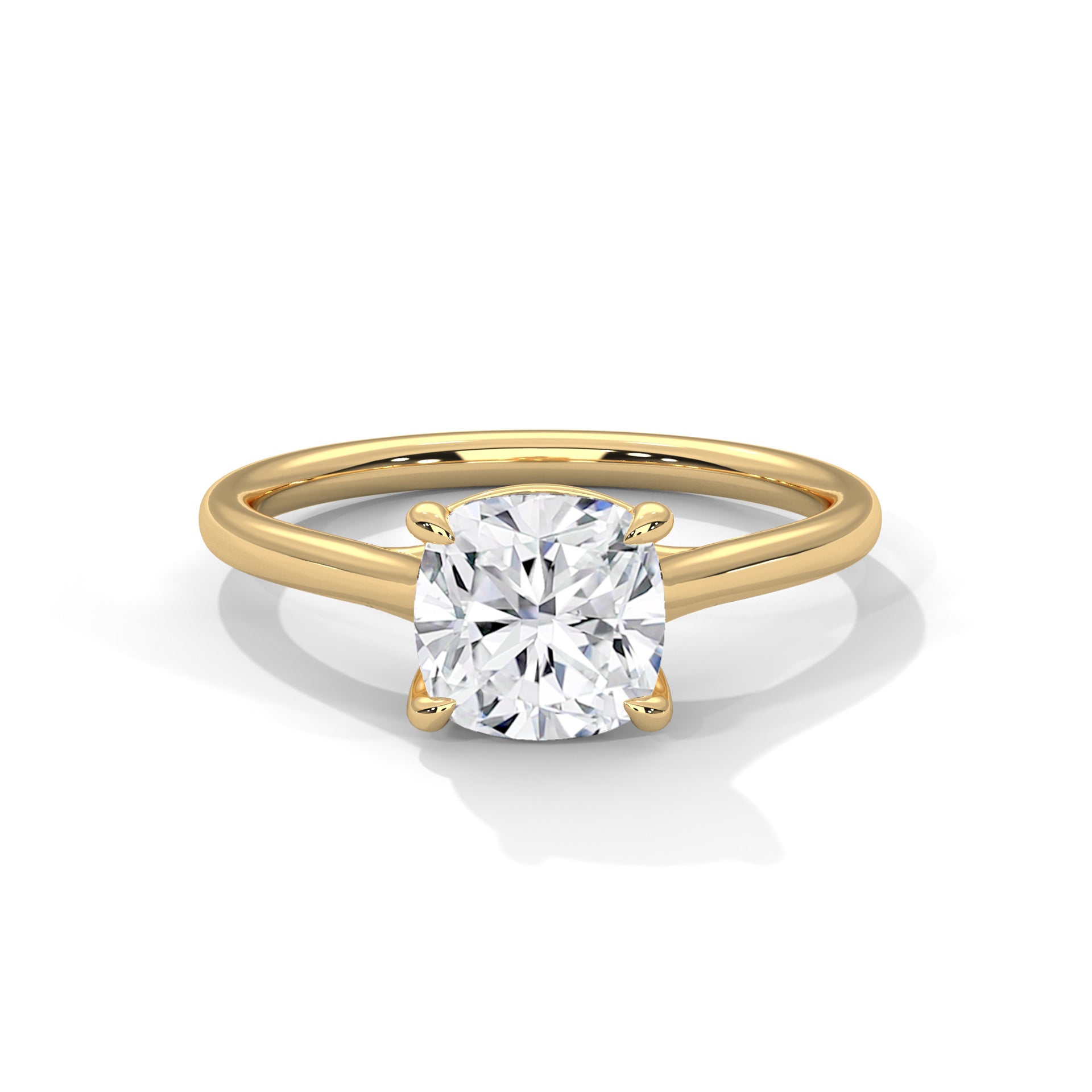 1 Carat Cushion Cut IGI Certified Lab Grown Diamond Solitaire Engagement Ring