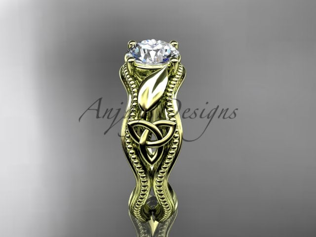 Celtic Engagement Ring Diamond Trinity Knot Ring 1 Carat Lab Grown Engagement Ring