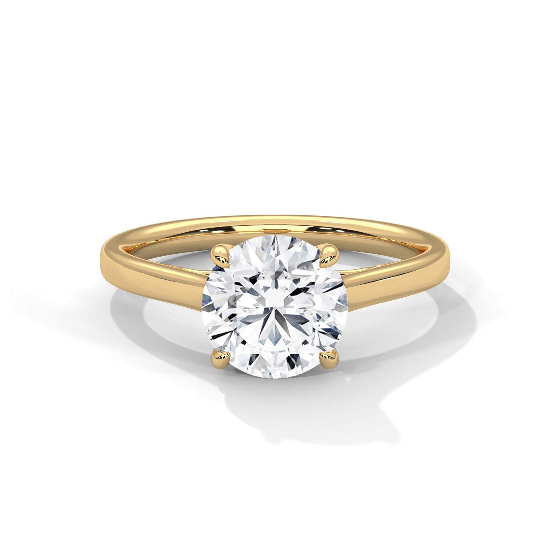 1 Carat Round Cut Lab Grown Diamond Solitaire Engagement Ring