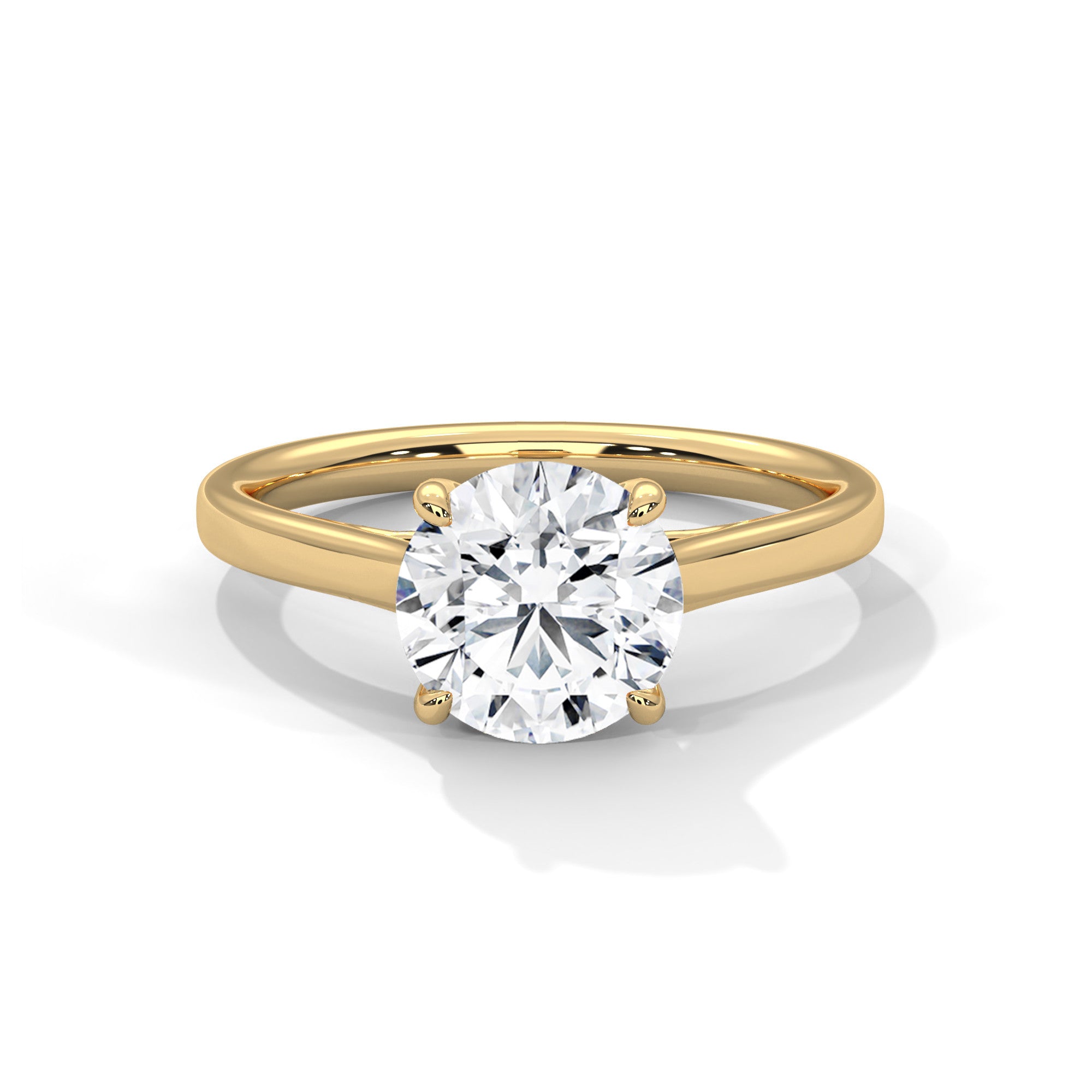 1 Carat Round Cut Lab Grown Diamond Solitaire Engagement Ring