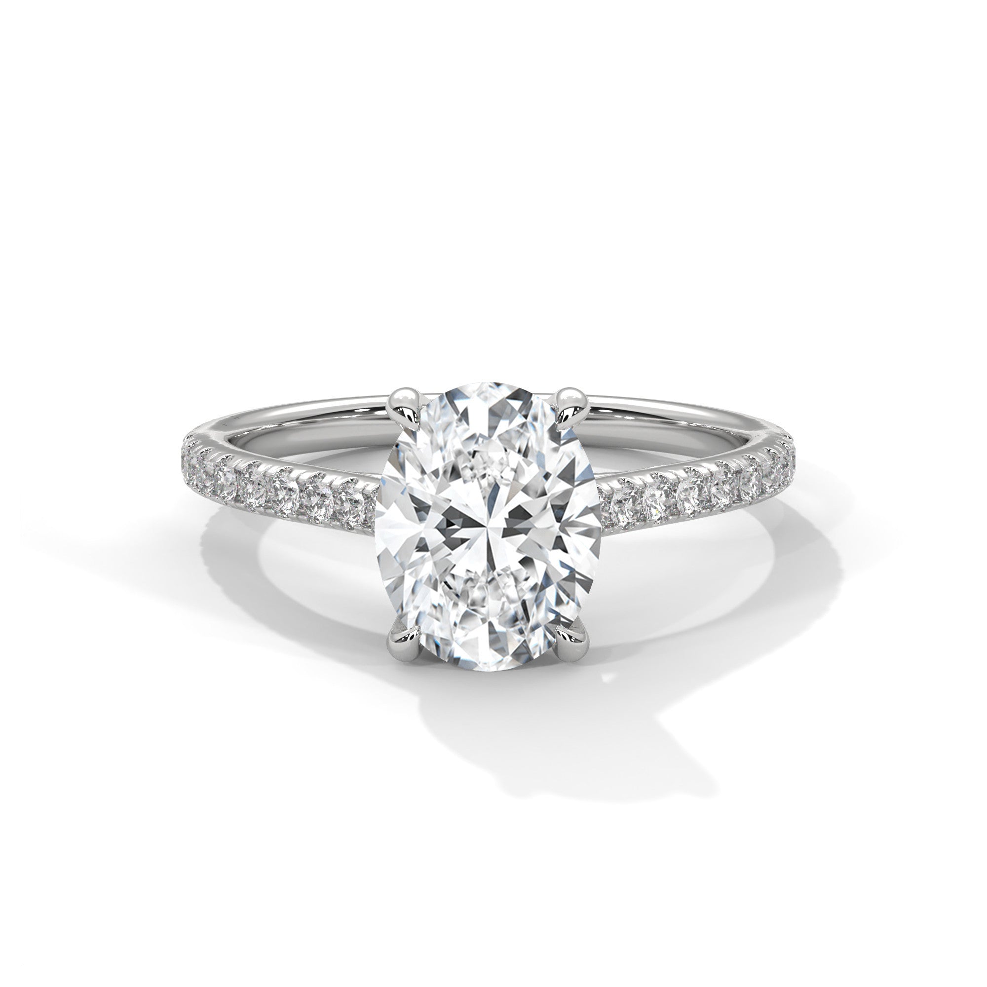 2 Carat Oval Lab Grown Diamond Engagement Ring IGI Certified