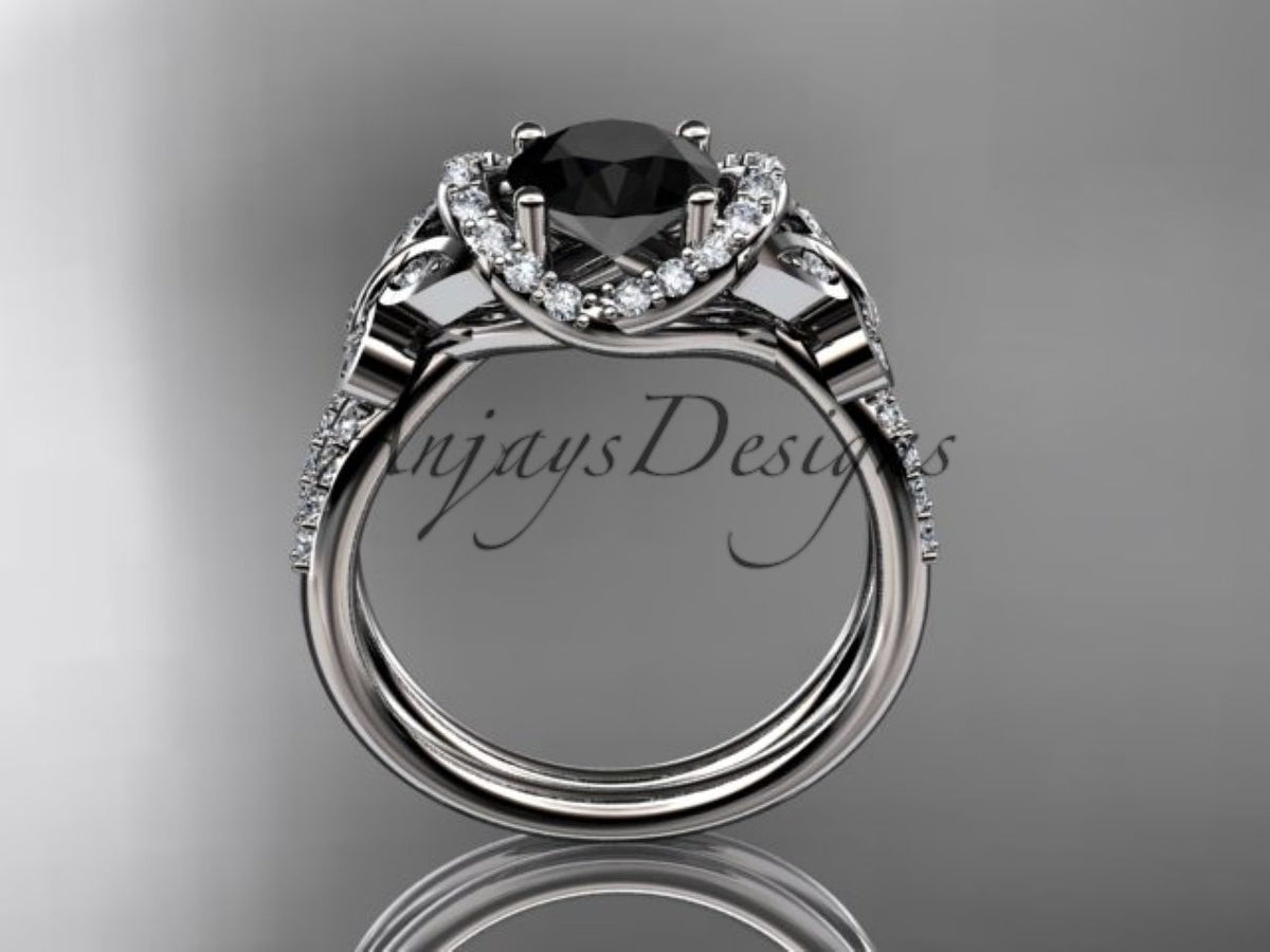 Side view of the ADLR141 butterfly engagement ring