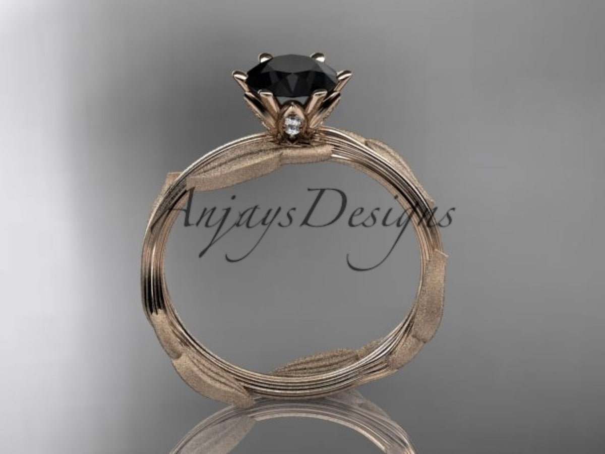 ADLR343 leaf and vine engagement ring product detail