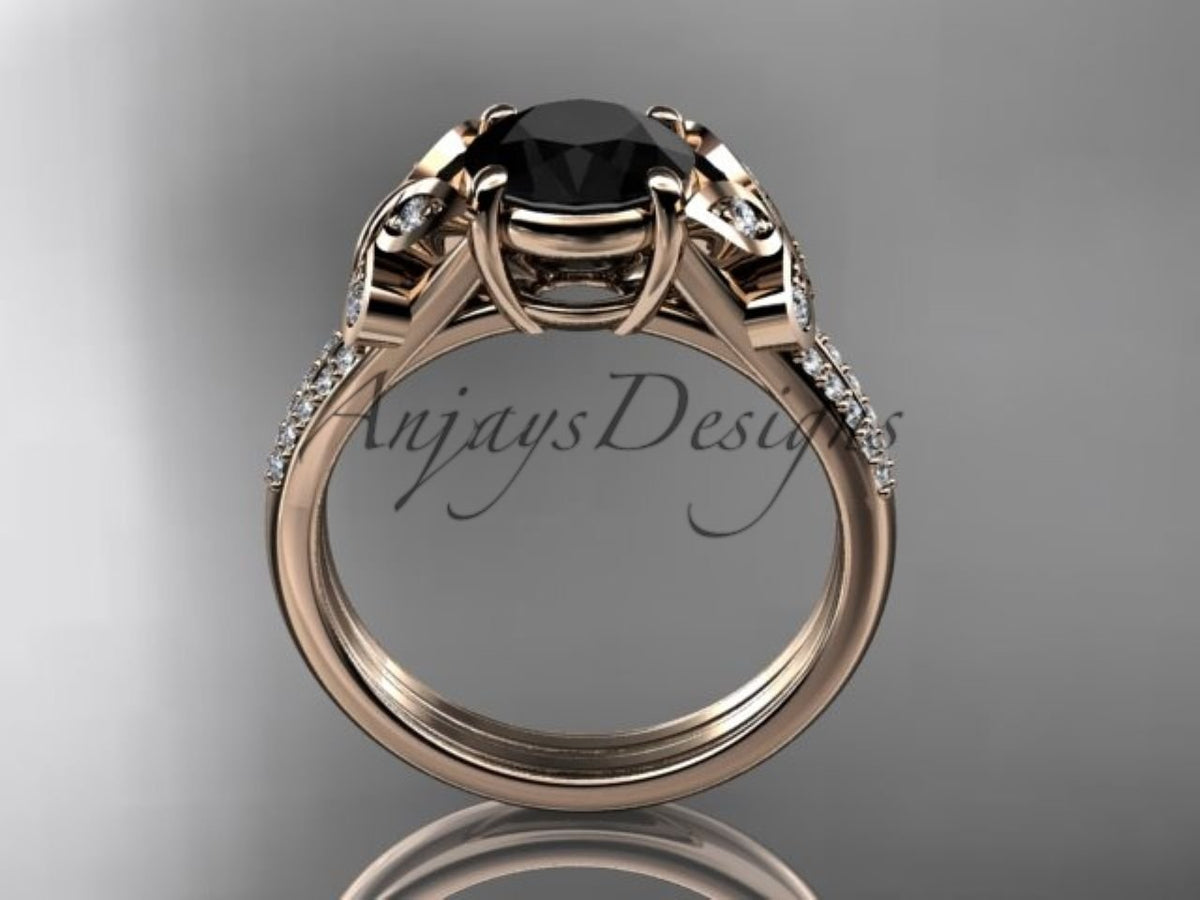 ADLR514 enhanced black diamond engagement ring product detail