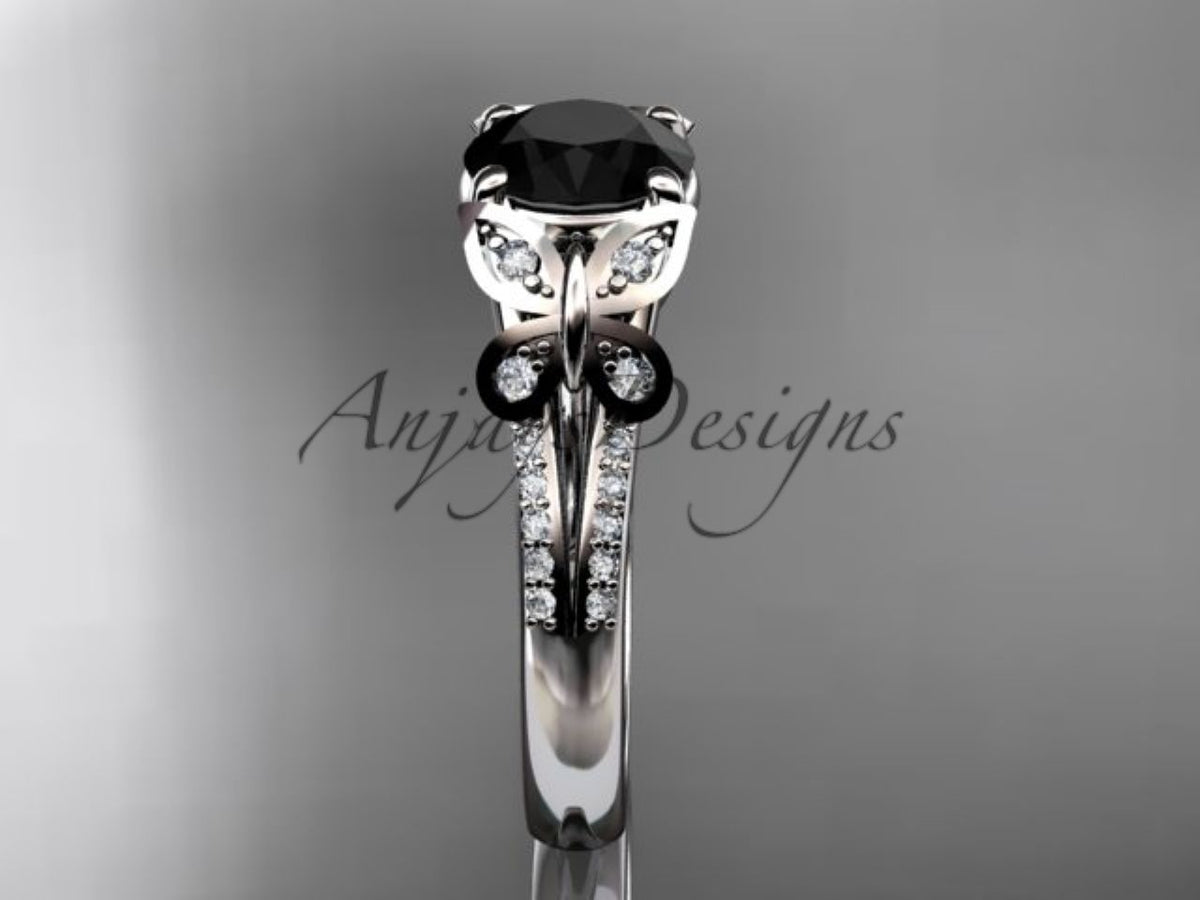 Butterfly motif with sparkling diamond accents on ADLR514