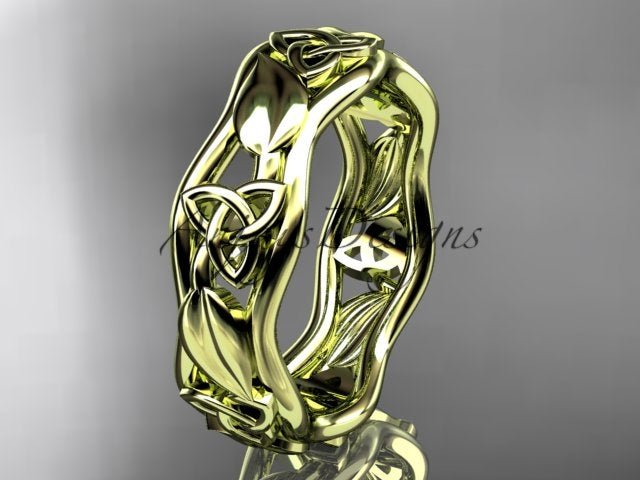 Celtic Knot Sculptural Wedding Band