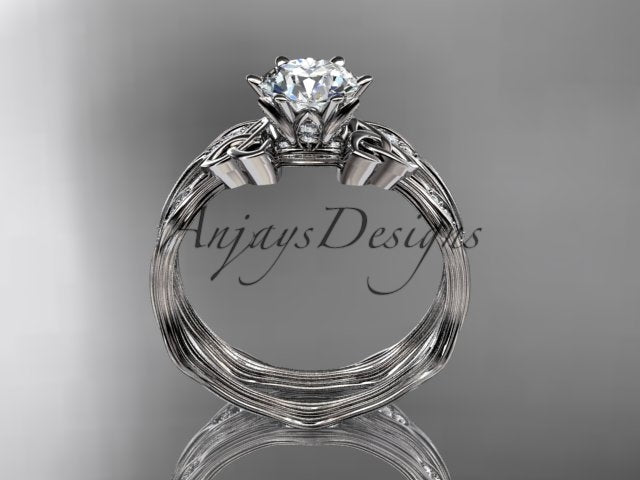 Celtic Trinity Knot engagement ring and wedding band
