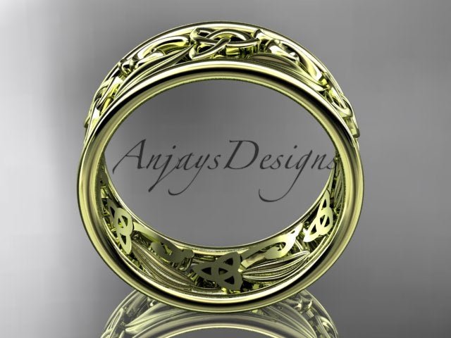 1. AnjaysDesigns men's Celtic wedding band