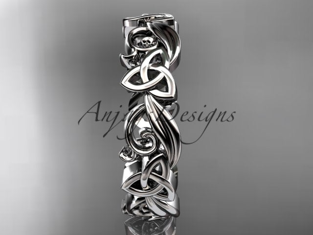 Interior band craftsmanship and smooth comfort fit finish of 14K rose gold Celtic ring CT7191B   