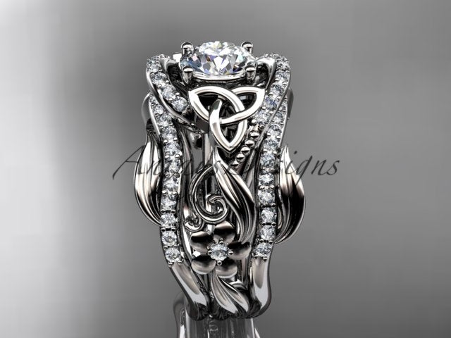 CVD lab-grown diamond engagement ring in a Celtic knot setting