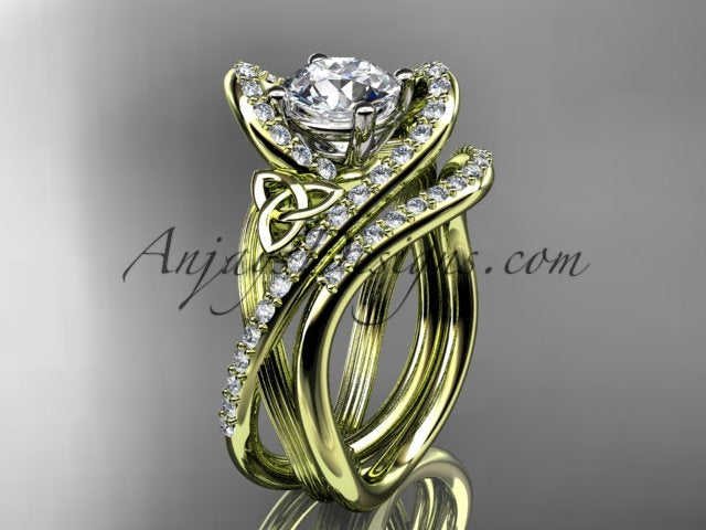 Celtic Trinity Knot Bridal Set – Engagement Ring & Matching Band