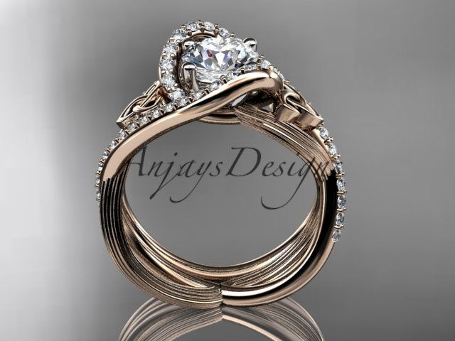 Celtic Trinity Knot Bridal Set – Engagement Ring & Matching Band