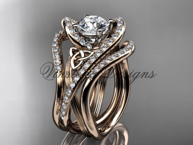Celtic Engagement Ring Set – 1 Carat Lab Grown Diamond