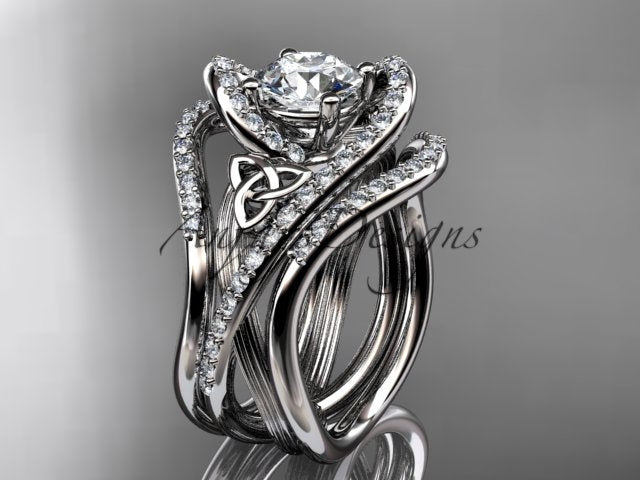 Celtic Engagement Ring Set – 1 Carat Lab Grown Diamond