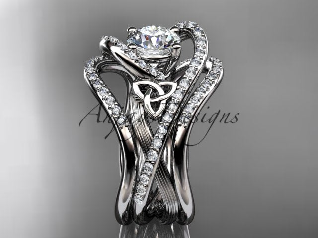 Celtic Engagement Ring Set – 1 Carat Lab Grown Diamond
