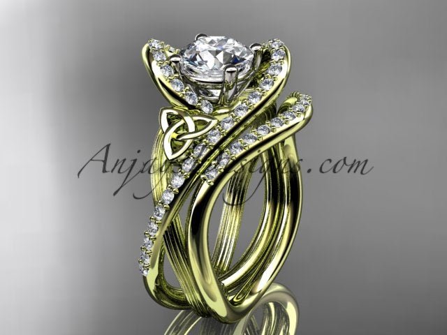 Celtic Trinity Knot Bridal Set – Engagement Ring & Matching Band