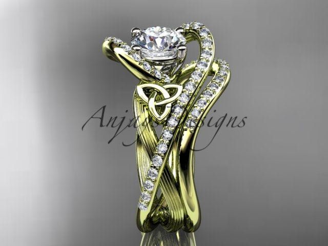 Celtic Trinity Knot Bridal Set – Engagement Ring & Matching Band