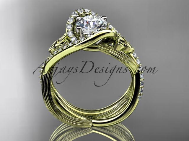 Celtic Trinity Knot Bridal Set – Engagement Ring & Matching Band