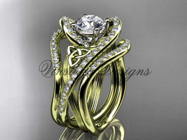 Celtic Engagement Ring Set – 1 Carat Lab Grown Diamond