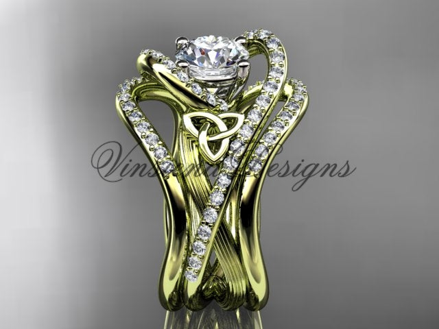 Celtic Engagement Ring Set – 1 Carat Lab Grown Diamond
