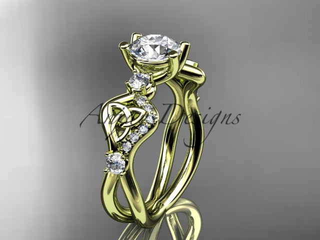 Diamond Celtic ring detailed setting
