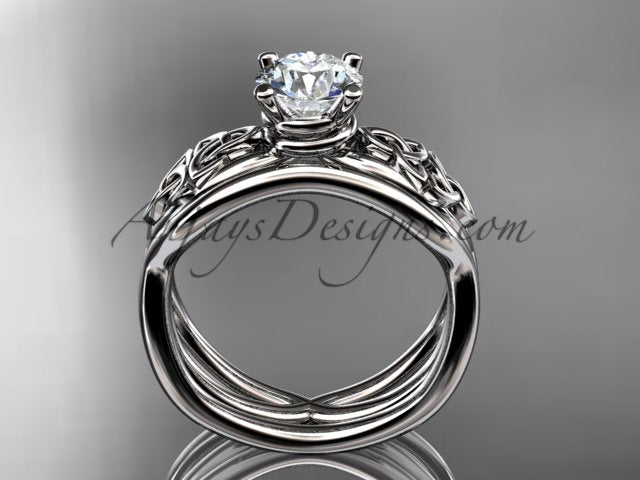 Celtic Trinity Knot diamond bridal set in rose gold