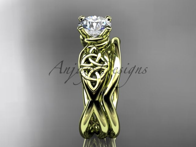 Celtic Trinity Knot engagement ring and matching wedding band