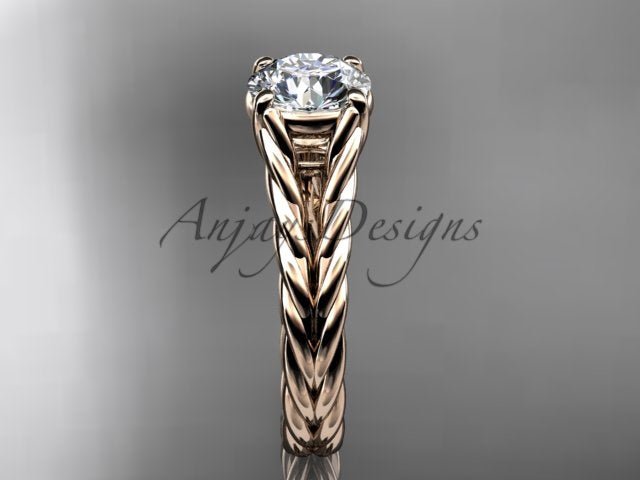 lab grown diamond centerpiece on the RP8108 rope wedding ring